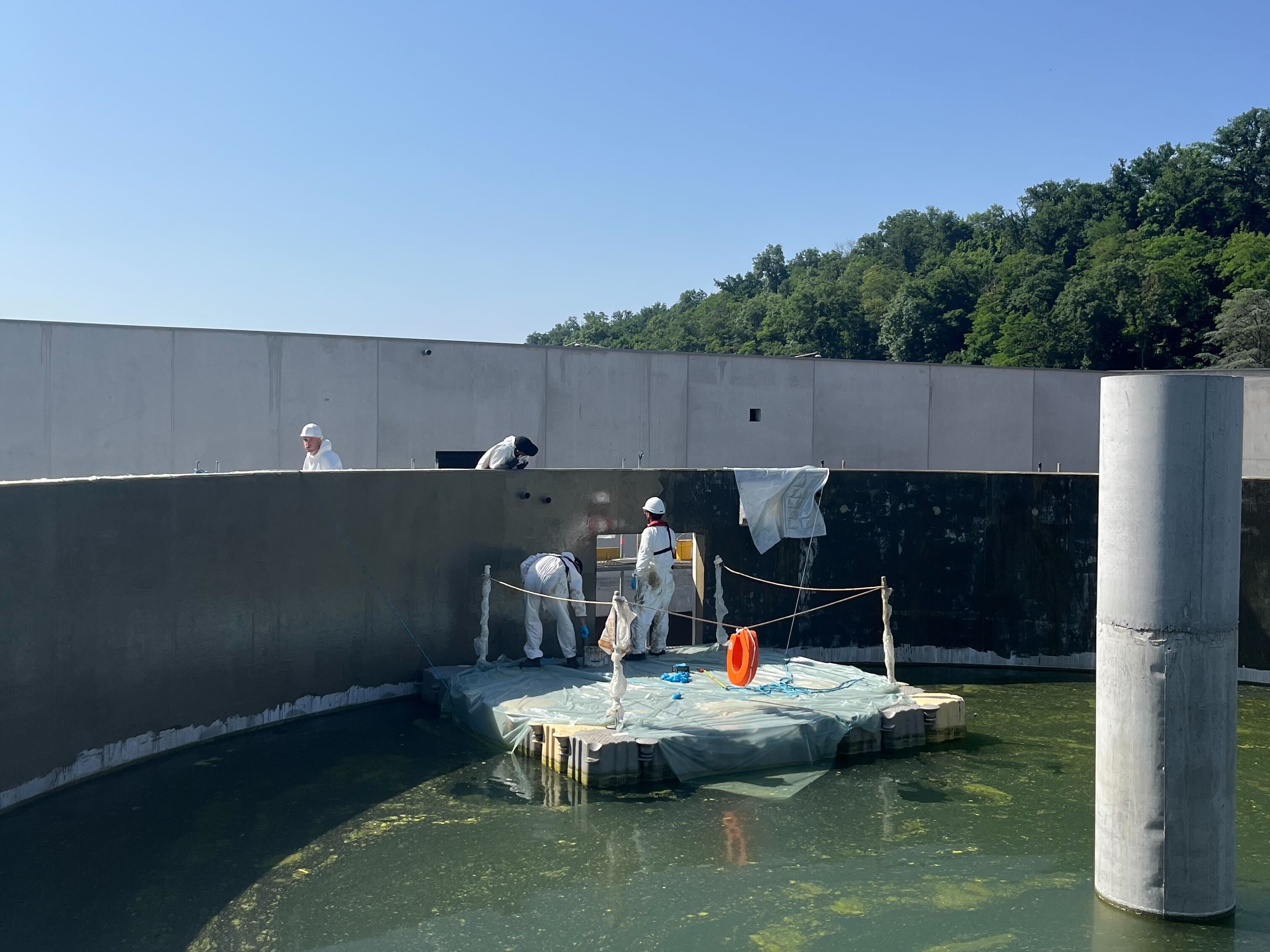 Chantier STIR de réparation et de protection d'ouvrage technique